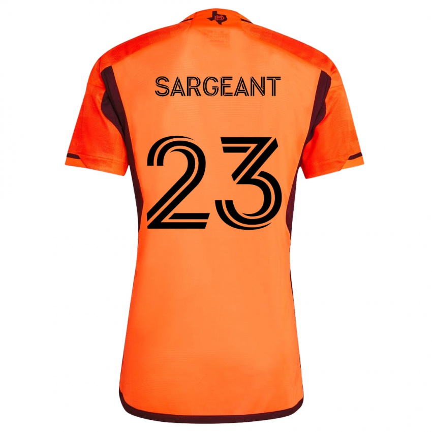 Criança Camisola Kieran Sargeant #23 Laranja Preto Principal 2024/25 Camisa Brasil