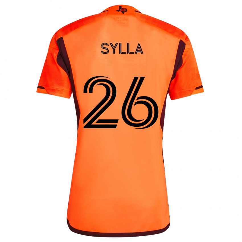 Criança Camisola Ousmane Sylla #26 Laranja Preto Principal 2024/25 Camisa Brasil