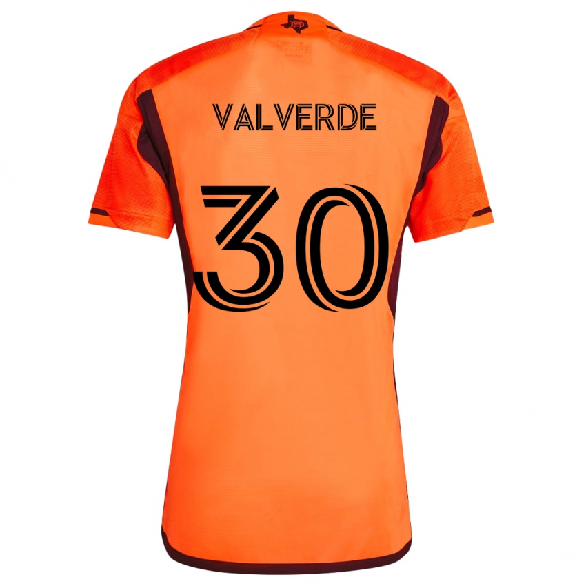 Criança Camisola Jefferson Valverde #30 Laranja Preto Principal 2024/25 Camisa Brasil