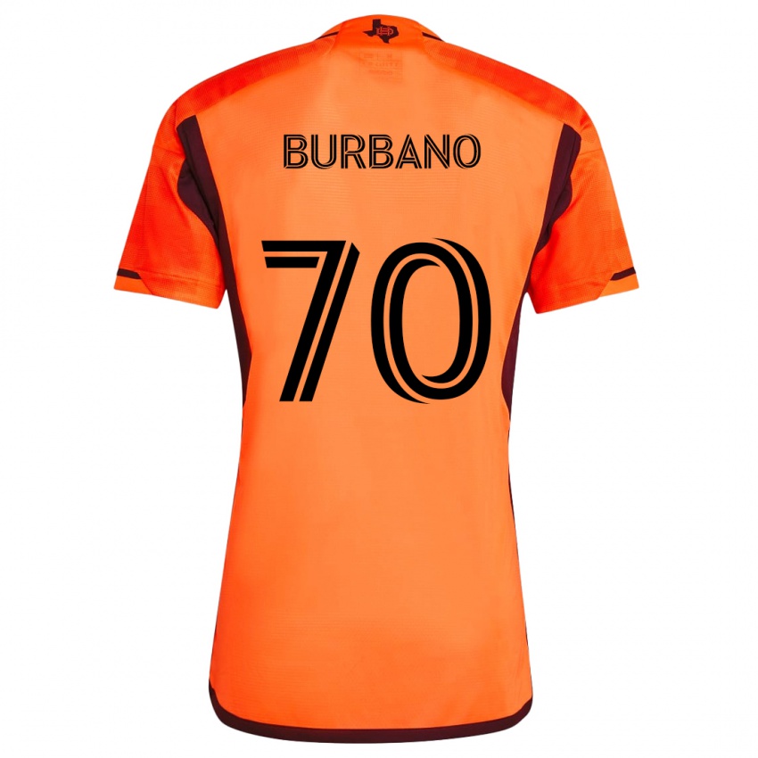 Criança Camisola Jordy Burbano #70 Laranja Preto Principal 2024/25 Camisa Brasil