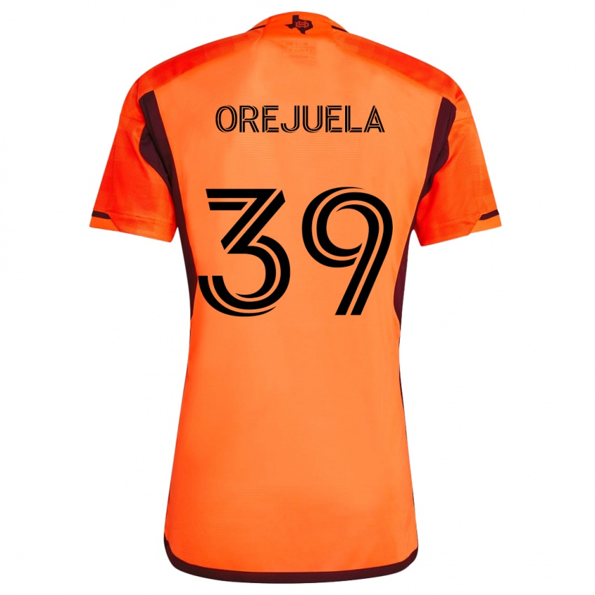 Criança Camisola Jesus Orejuela #39 Laranja Preto Principal 2024/25 Camisa Brasil