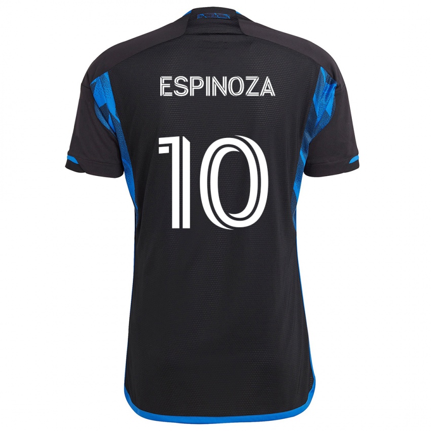 Criança Camisola Cristian Espinoza #10 Azul Preto Principal 2024/25 Camisa Brasil