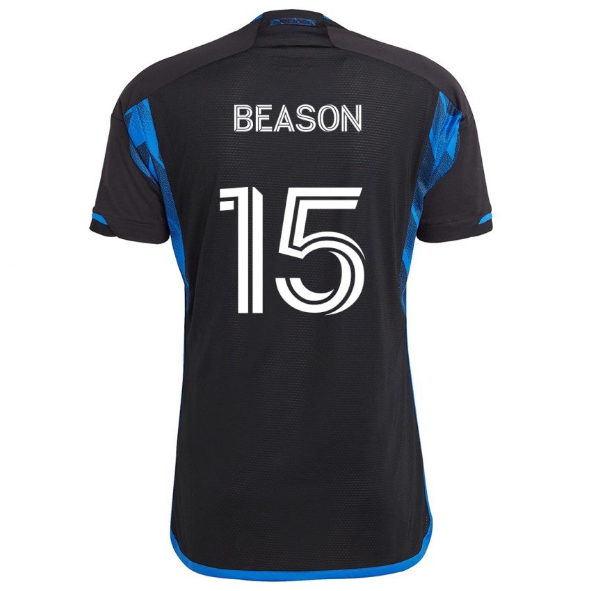 Criança Camisola Tanner Beason #15 Azul Preto Principal 2024/25 Camisa Brasil