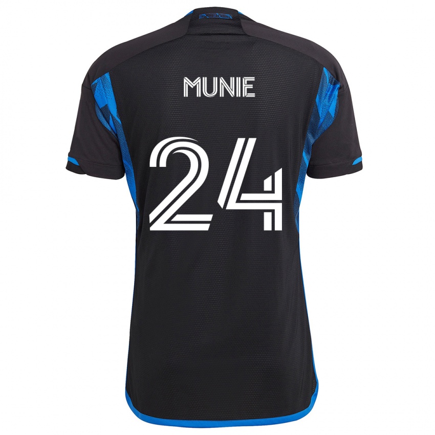 Criança Camisola Daniel Munie #24 Azul Preto Principal 2024/25 Camisa Brasil