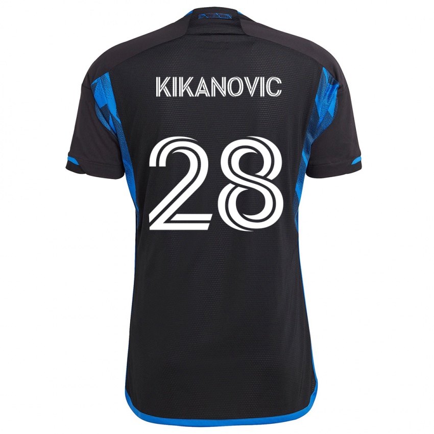 Criança Camisola Benjamin Kikanovic #28 Azul Preto Principal 2024/25 Camisa Brasil