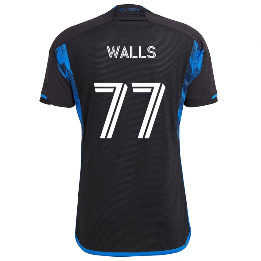 Criança Camisola Casey Walls #77 Azul Preto Principal 2024/25 Camisa Brasil