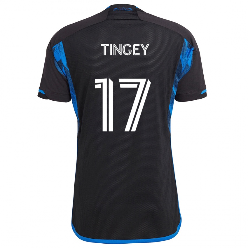 Criança Camisola Keegan Tingey #17 Azul Preto Principal 2024/25 Camisa Brasil