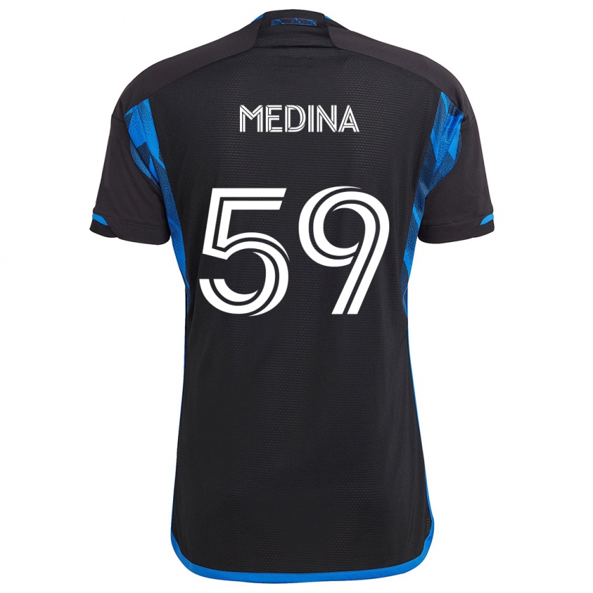 Criança Camisola Cruz Medina #59 Azul Preto Principal 2024/25 Camisa Brasil