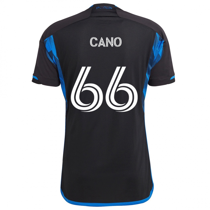 Criança Camisola Alejandro Cano #66 Azul Preto Principal 2024/25 Camisa Brasil