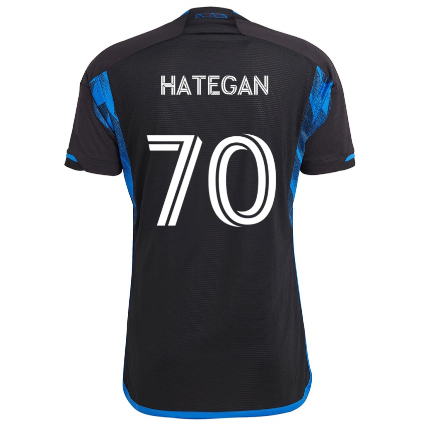 Criança Camisola Roberto Hategan #70 Azul Preto Principal 2024/25 Camisa Brasil