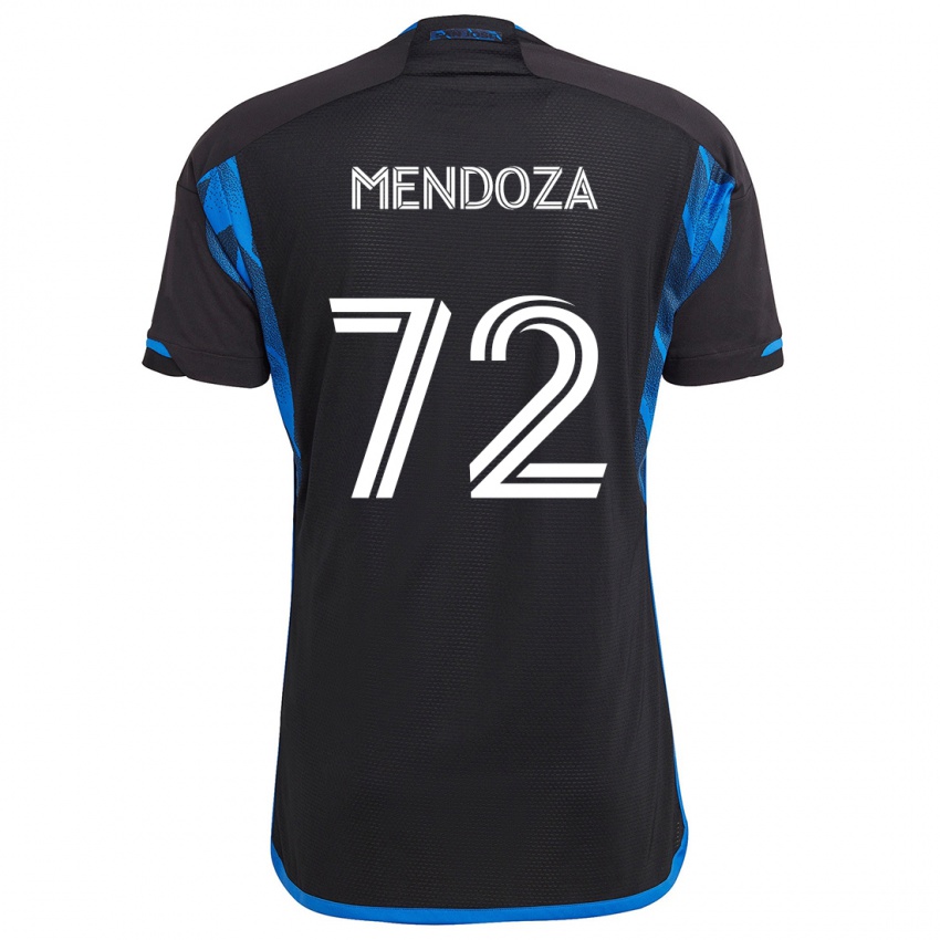 Criança Camisola Edwyn Mendoza #72 Azul Preto Principal 2024/25 Camisa Brasil