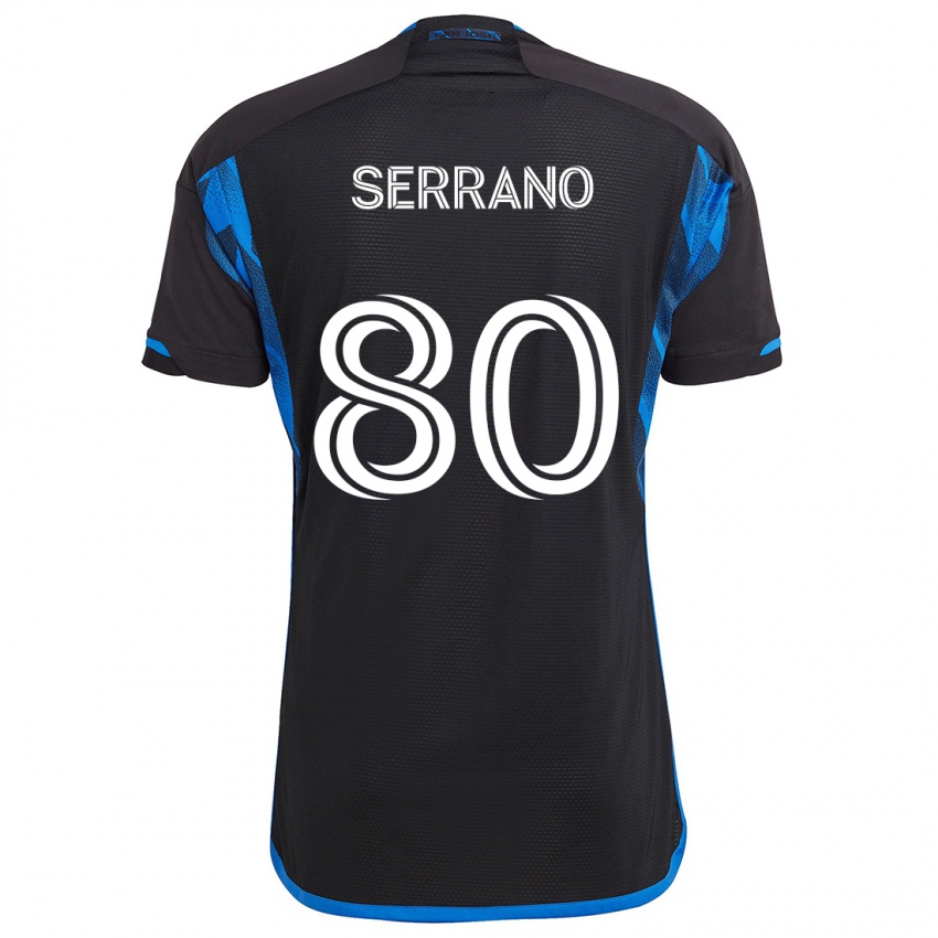 Criança Camisola David Serrano #80 Azul Preto Principal 2024/25 Camisa Brasil