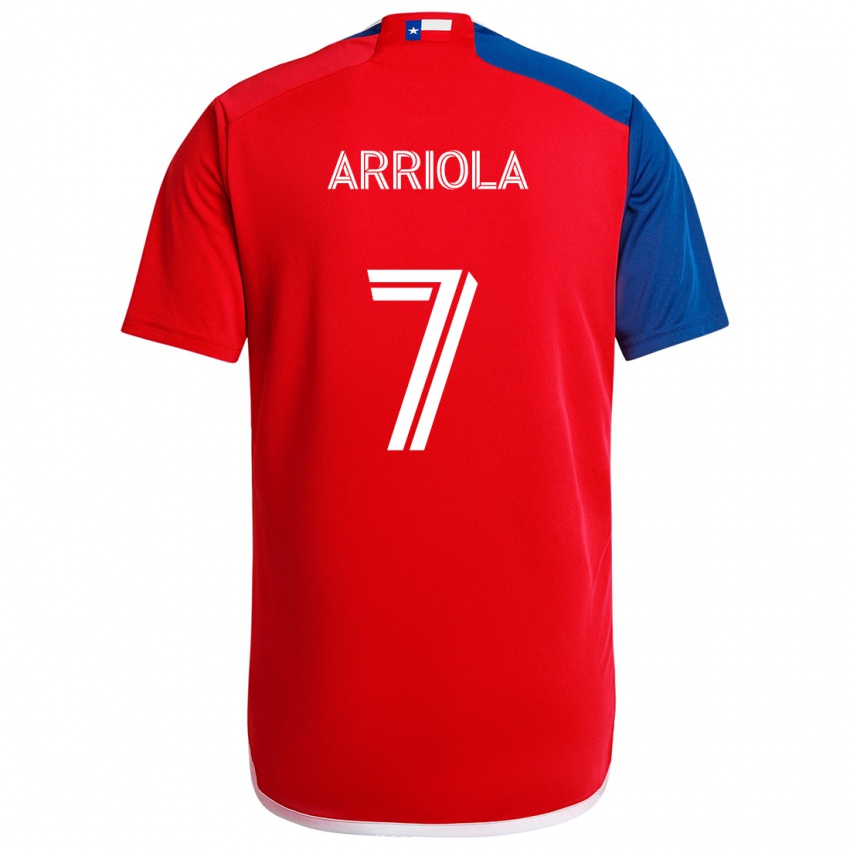 Criança Camisola Paul Arriola #7 Azul Vermelho Principal 2024/25 Camisa Brasil