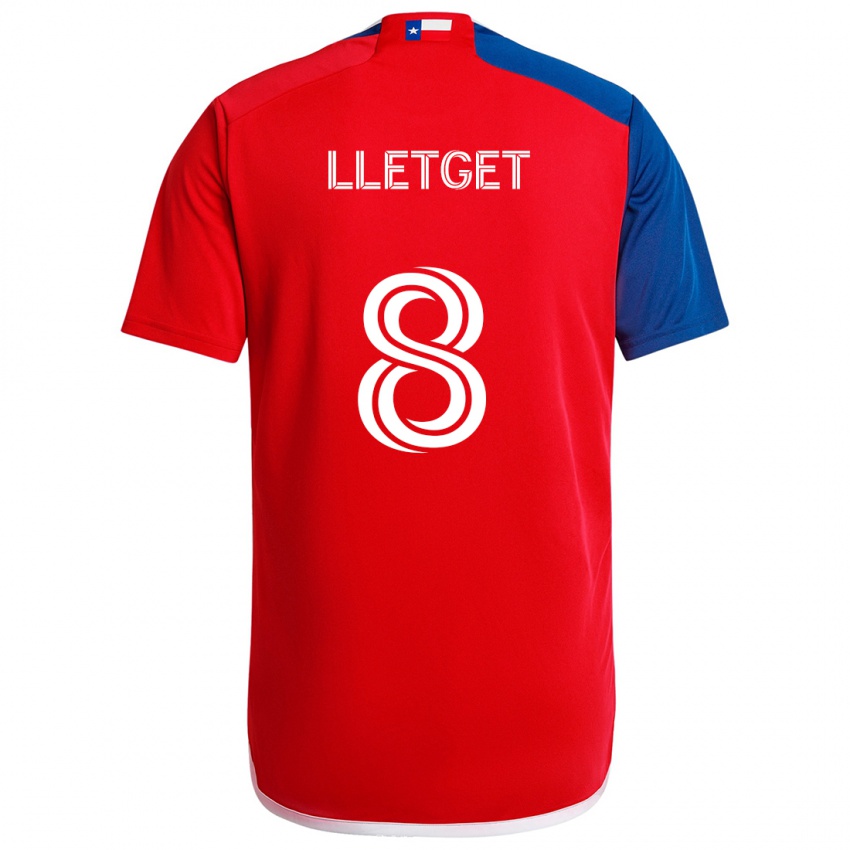 Criança Camisola Sebastian Lletget #8 Azul Vermelho Principal 2024/25 Camisa Brasil