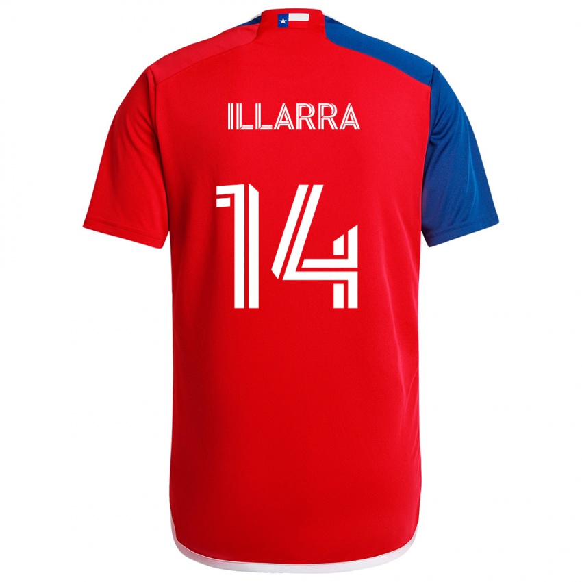 Criança Camisola Asier Illarramendi #14 Azul Vermelho Principal 2024/25 Camisa Brasil