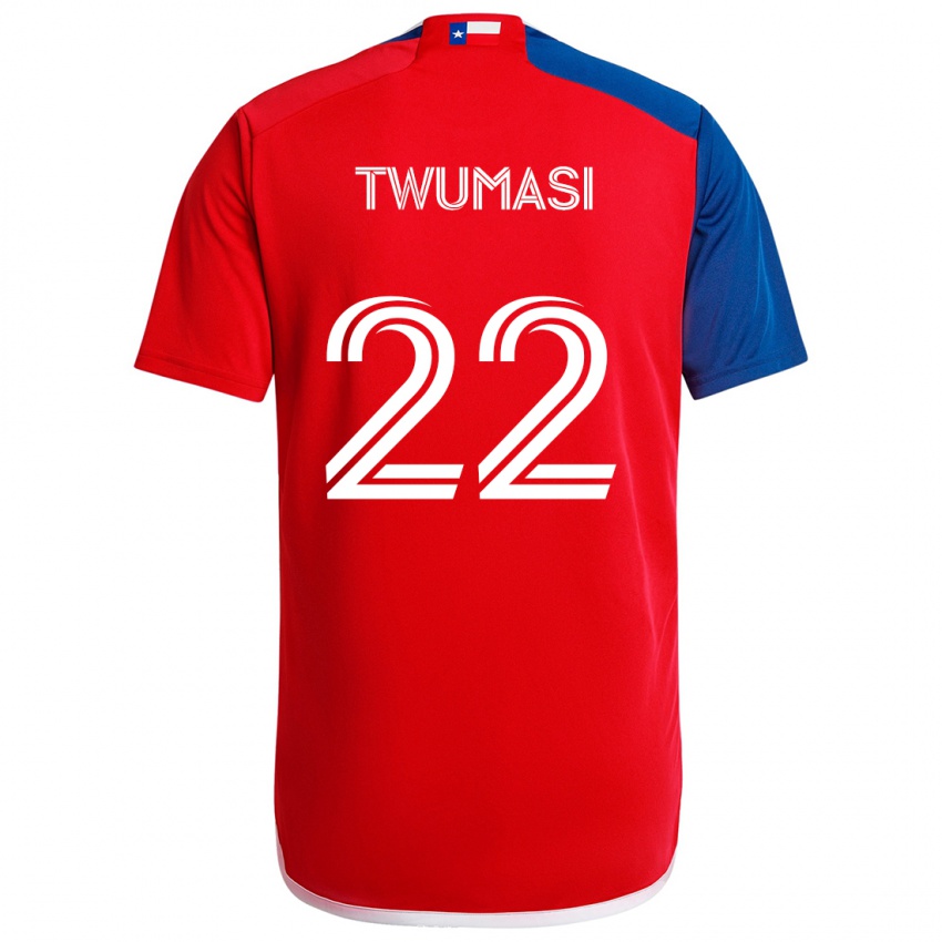 Criança Camisola Ema Twumasi #22 Azul Vermelho Principal 2024/25 Camisa Brasil