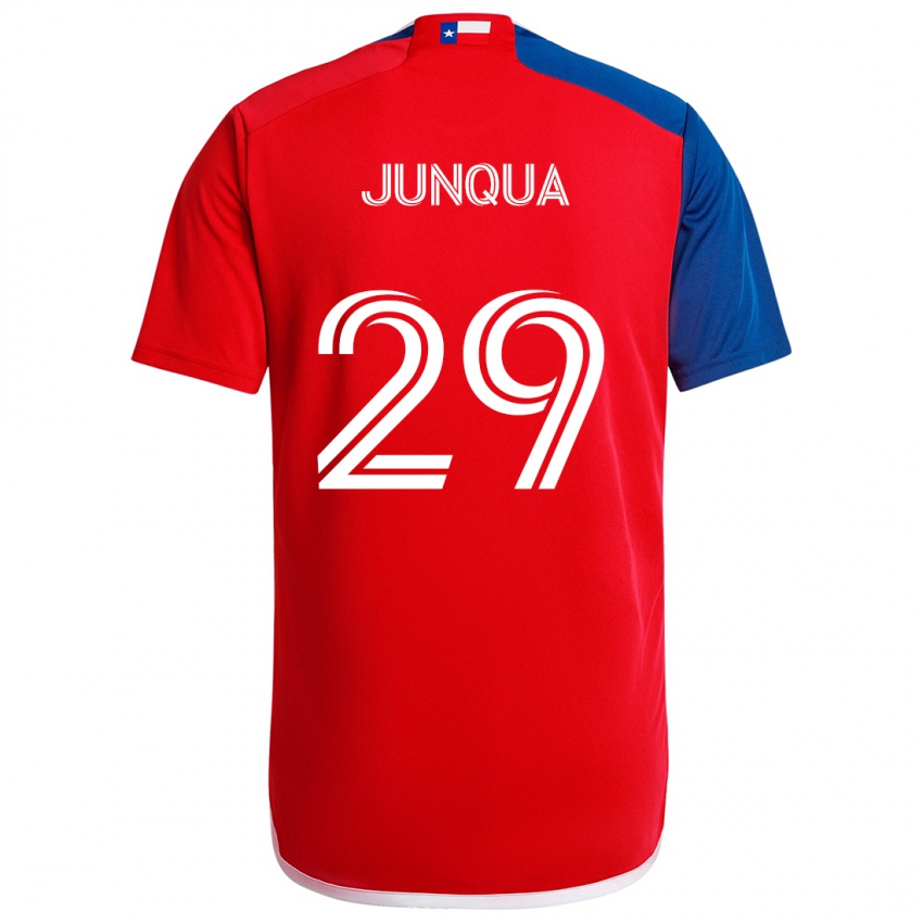 Criança Camisola Sam Junqua #29 Azul Vermelho Principal 2024/25 Camisa Brasil