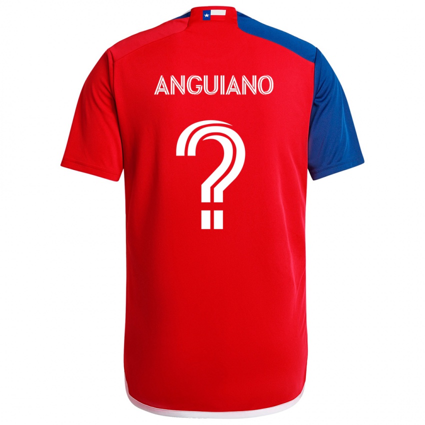 Criança Camisola Adrian Anguiano #0 Azul Vermelho Principal 2024/25 Camisa Brasil