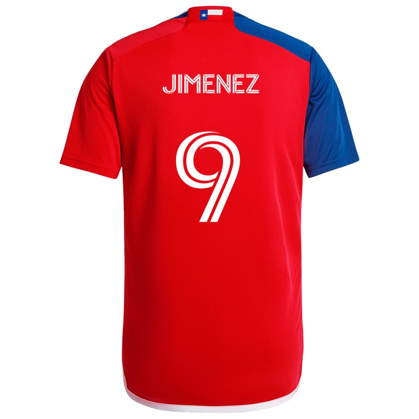 Criança Camisola Jesús Jiménez #9 Azul Vermelho Principal 2024/25 Camisa Brasil