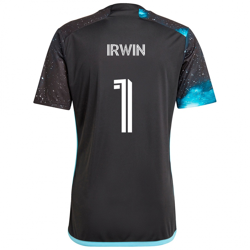 Criança Camisola Clint Irwin #1 Preto Azul Principal 2024/25 Camisa Brasil