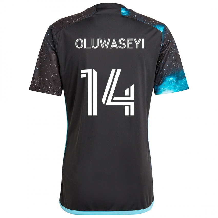 Criança Camisola Tani Oluwaseyi #14 Preto Azul Principal 2024/25 Camisa Brasil