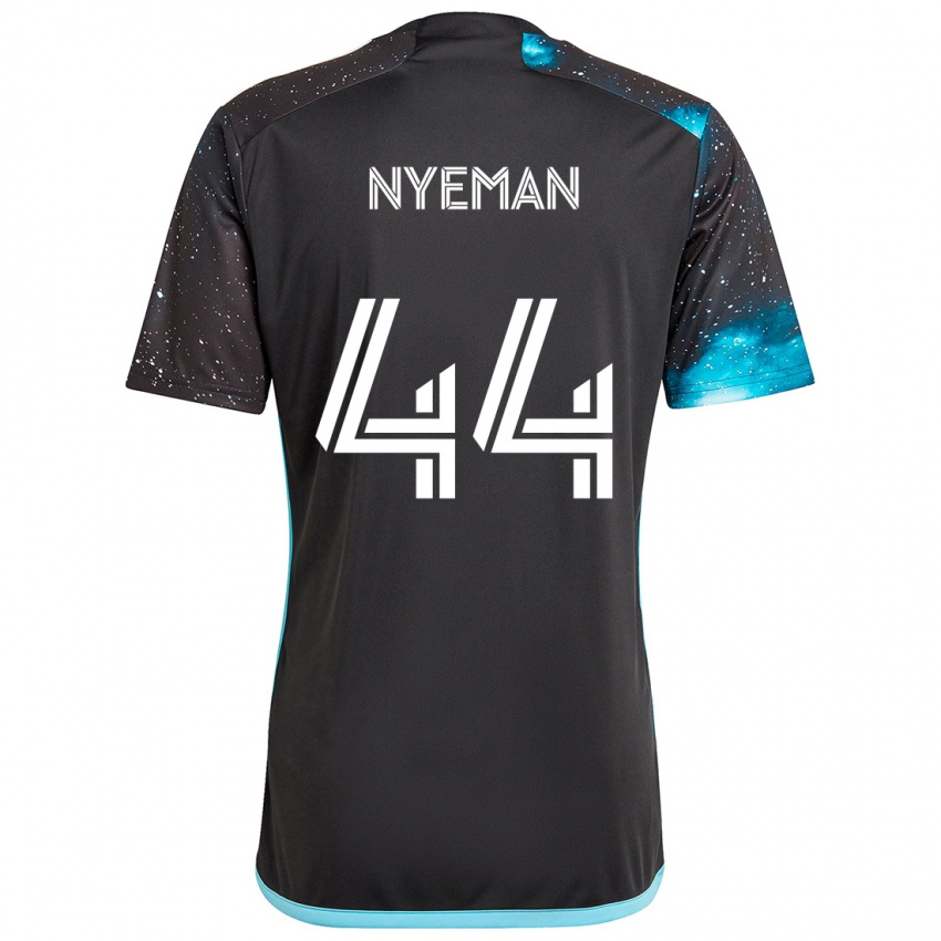 Criança Camisola Moses Nyeman #44 Preto Azul Principal 2024/25 Camisa Brasil