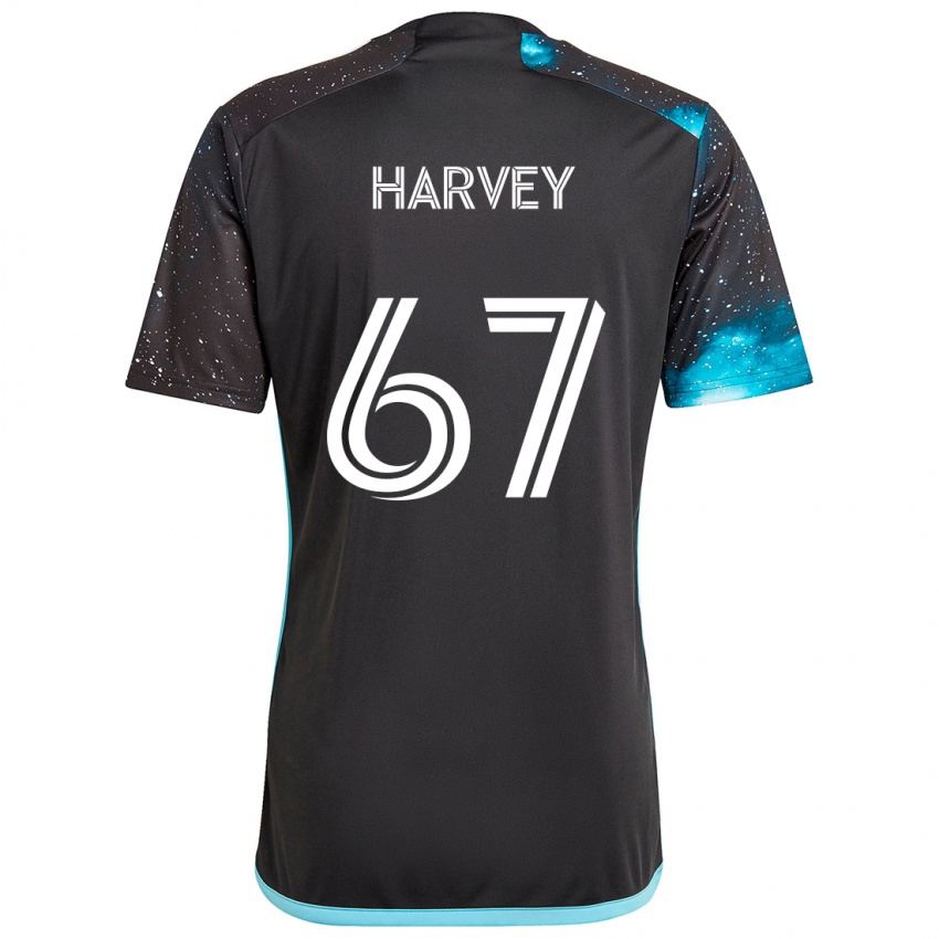 Criança Camisola Carlos Harvey #67 Preto Azul Principal 2024/25 Camisa Brasil