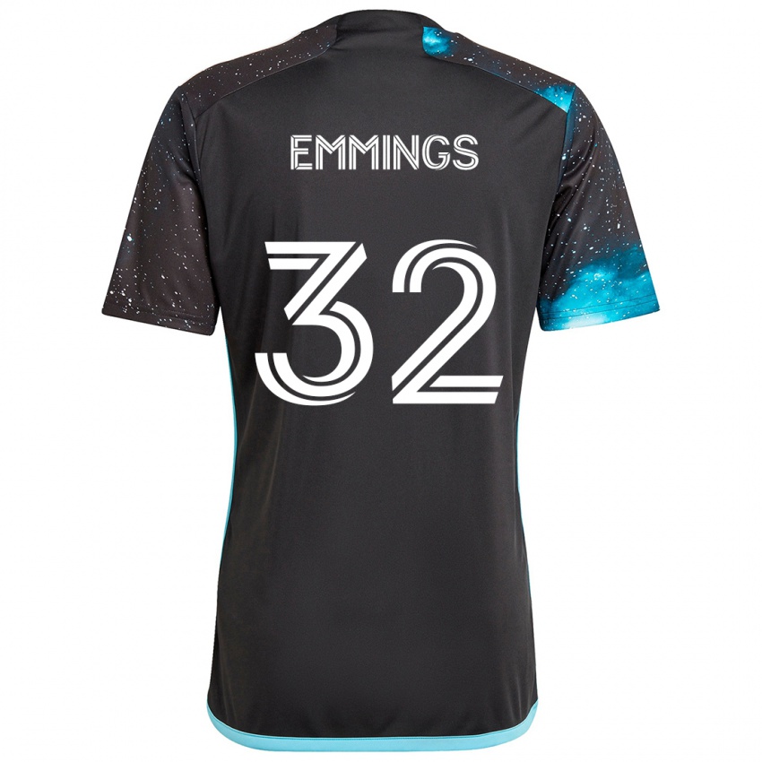 Criança Camisola Fred Emmings #32 Preto Azul Principal 2024/25 Camisa Brasil