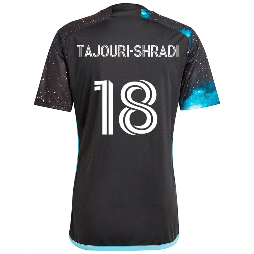 Criança Camisola Ismael Tajouri-Shradi #18 Preto Azul Principal 2024/25 Camisa Brasil