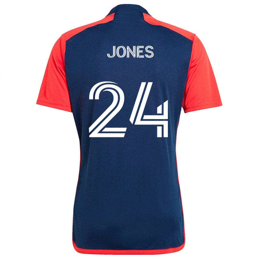 Criança Camisola Dejuan Jones #24 Azul Vermelho Principal 2024/25 Camisa Brasil