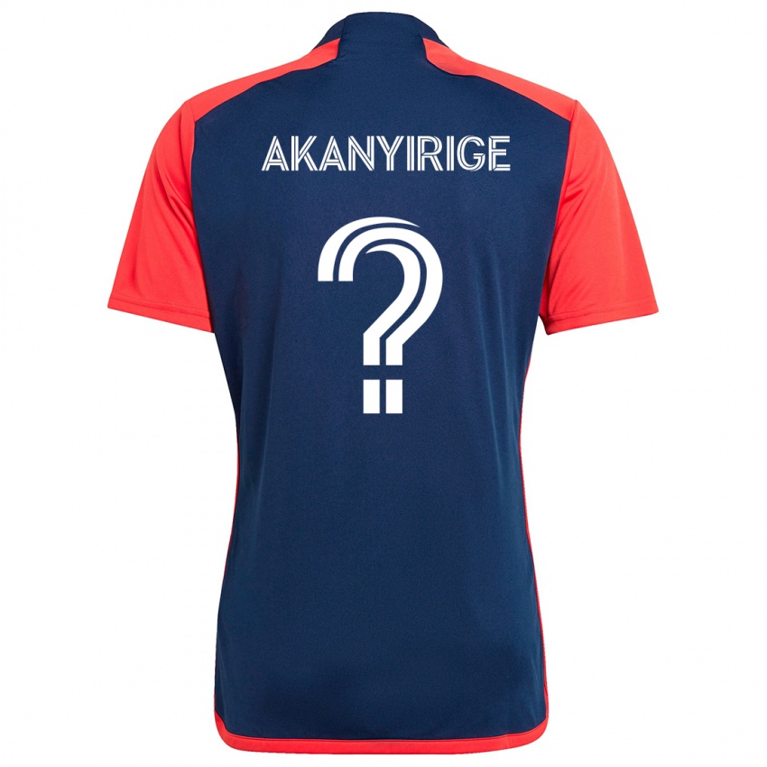 Criança Camisola Jacob Akanyirige #0 Azul Vermelho Principal 2024/25 Camisa Brasil