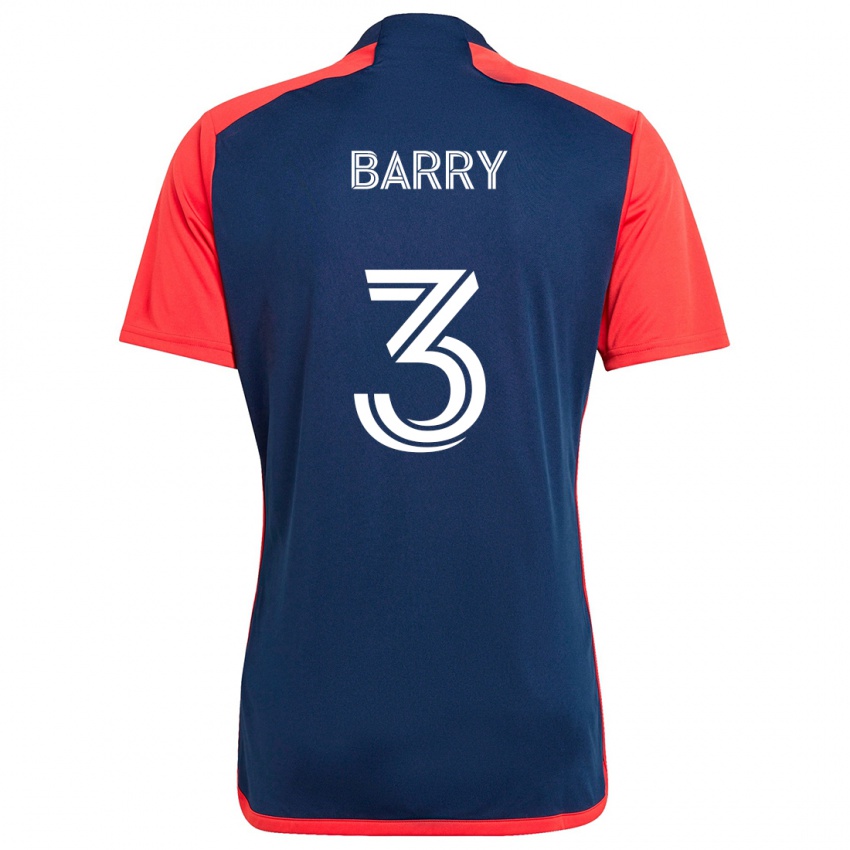 Criança Camisola Hesron Barry #3 Azul Vermelho Principal 2024/25 Camisa Brasil