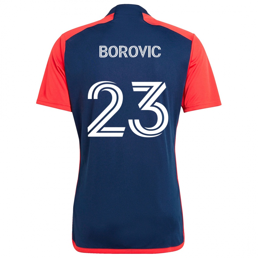 Criança Camisola Luka Borovic #23 Azul Vermelho Principal 2024/25 Camisa Brasil