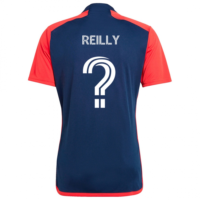 Criança Camisola Aidan Reilly #0 Azul Vermelho Principal 2024/25 Camisa Brasil