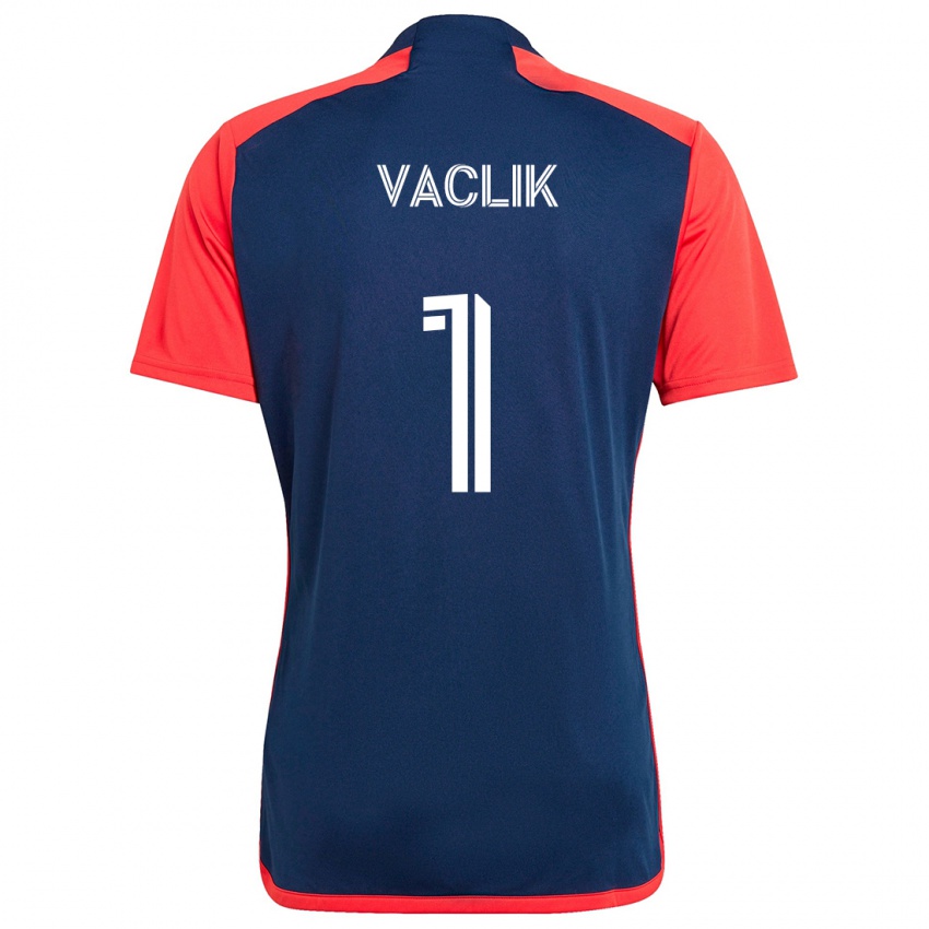 Criança Camisola Tomas Vaclik #1 Azul Vermelho Principal 2024/25 Camisa Brasil