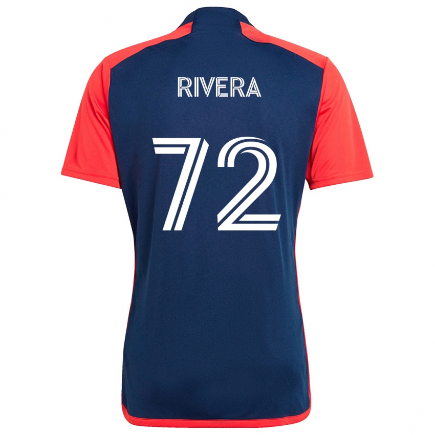 Criança Camisola Damián Rivera #72 Azul Vermelho Principal 2024/25 Camisa Brasil