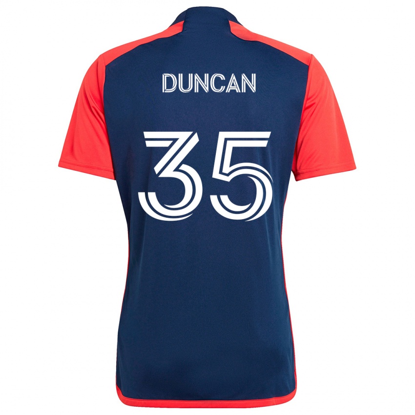 Criança Camisola Nakye Greenidge-Duncan #35 Azul Vermelho Principal 2024/25 Camisa Brasil