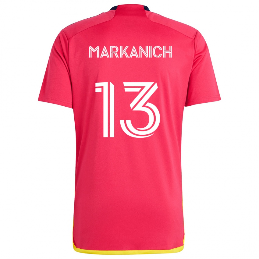 Criança Camisola Anthony Markanich #13 Vermelho Azul Principal 2024/25 Camisa Brasil