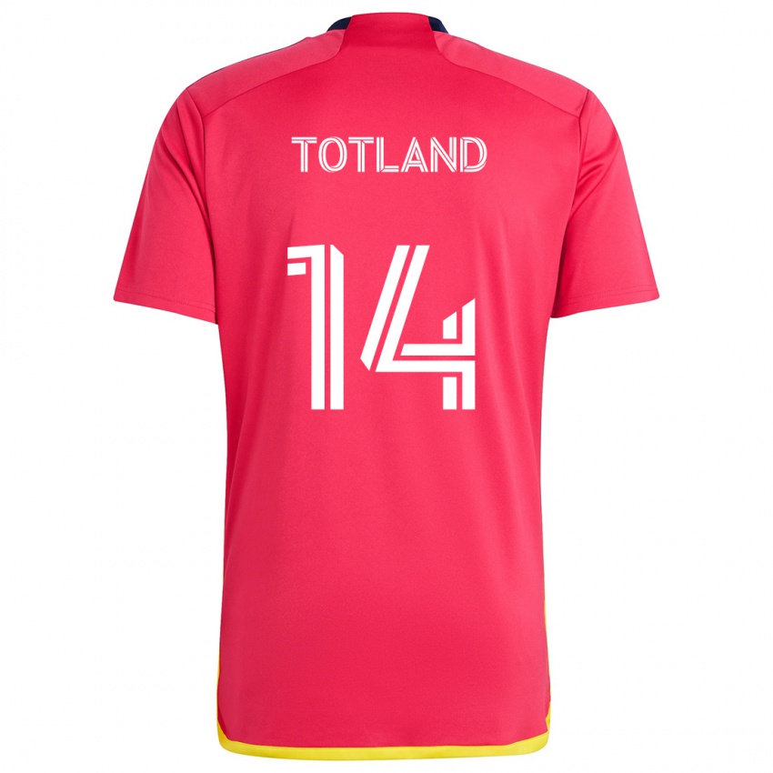 Criança Camisola Tomas Totland #14 Vermelho Azul Principal 2024/25 Camisa Brasil