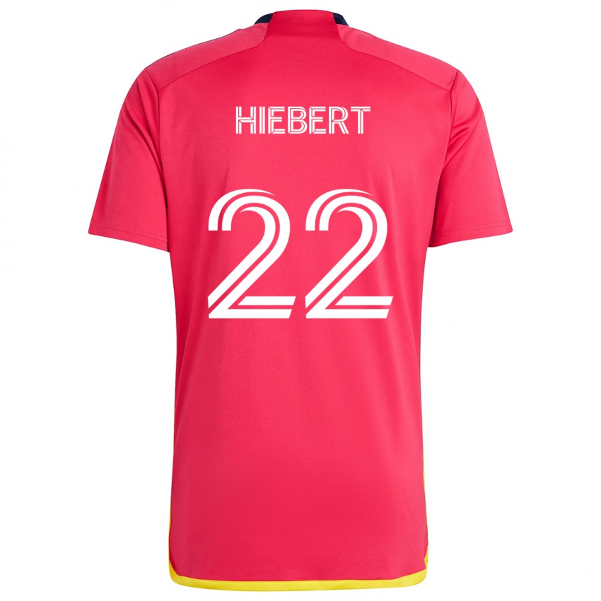 Criança Camisola Kyle Hiebert #22 Vermelho Azul Principal 2024/25 Camisa Brasil