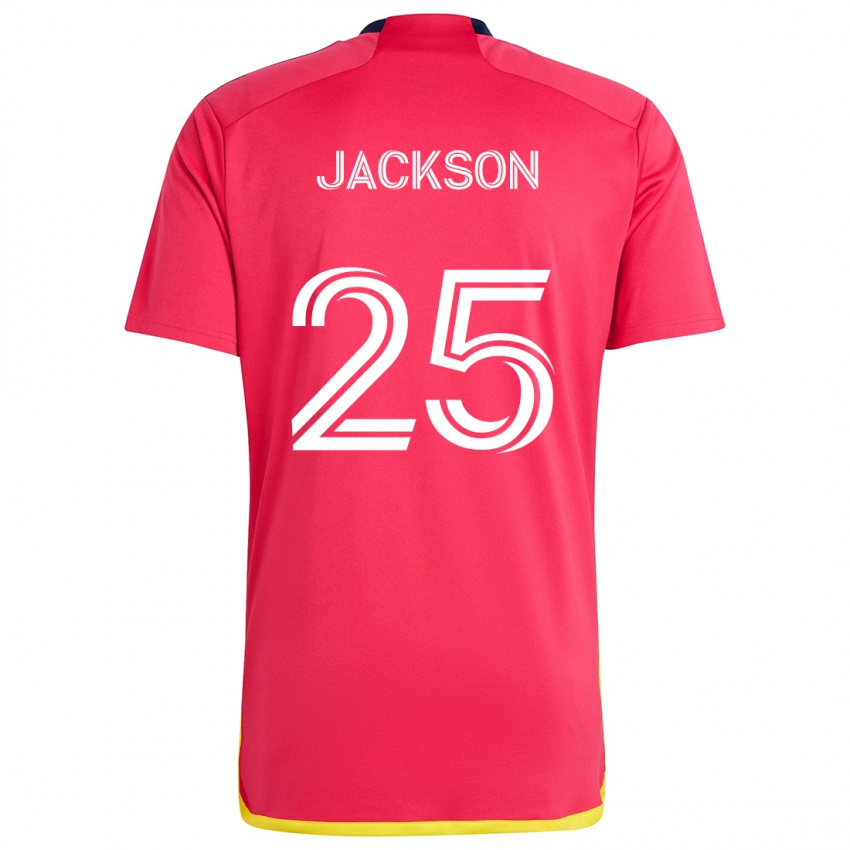 Criança Camisola Aziel Jackson #25 Vermelho Azul Principal 2024/25 Camisa Brasil