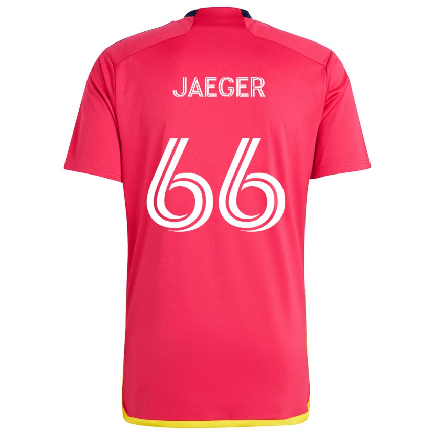 Criança Camisola Kai Jaeger #66 Vermelho Azul Principal 2024/25 Camisa Brasil