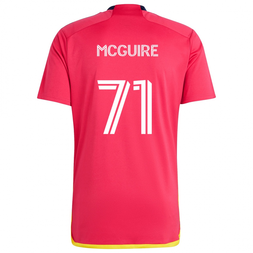 Criança Camisola Nolan Mcguire #71 Vermelho Azul Principal 2024/25 Camisa Brasil