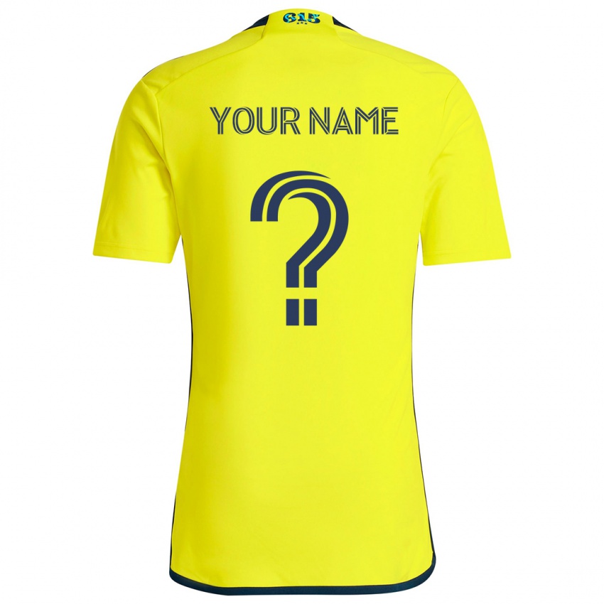 Criança Camisola Seu Nome #0 Amarelo Azul Principal 2024/25 Camisa Brasil