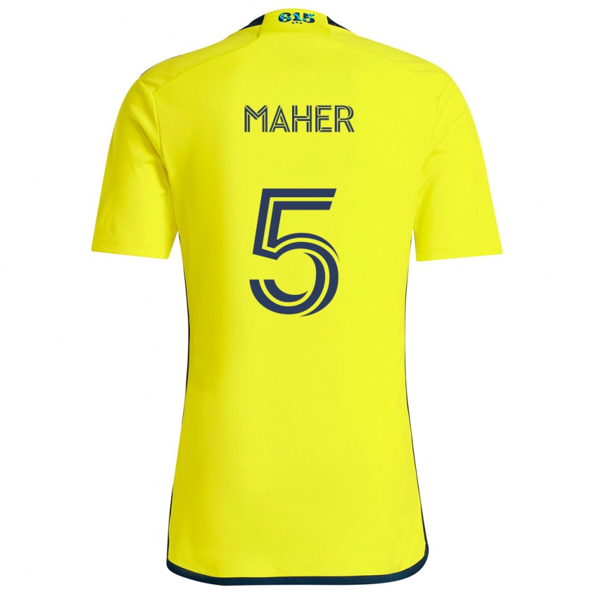 Criança Camisola Jack Maher #5 Amarelo Azul Principal 2024/25 Camisa Brasil