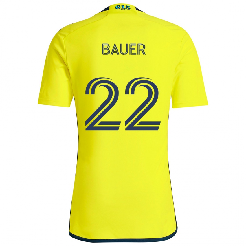 Criança Camisola Josh Bauer #22 Amarelo Azul Principal 2024/25 Camisa Brasil