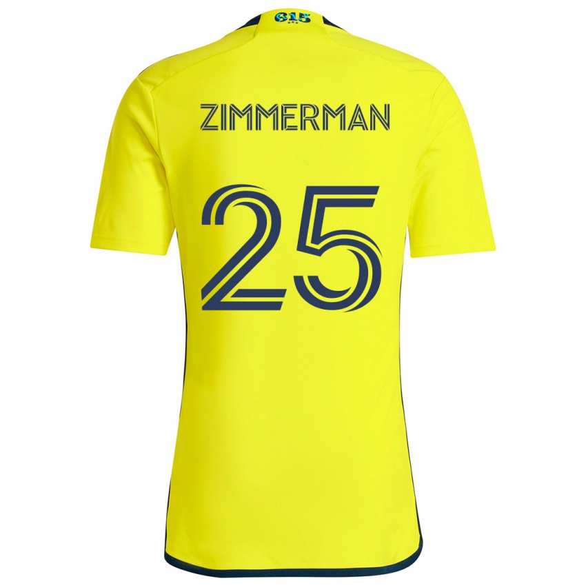 Criança Camisola Walker Zimmerman #25 Amarelo Azul Principal 2024/25 Camisa Brasil