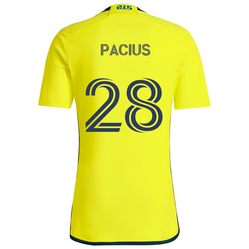 Criança Camisola Woobens Pacius #28 Amarelo Azul Principal 2024/25 Camisa Brasil