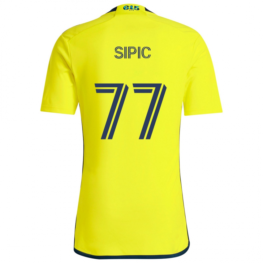 Criança Camisola Adem Sipić #77 Amarelo Azul Principal 2024/25 Camisa Brasil