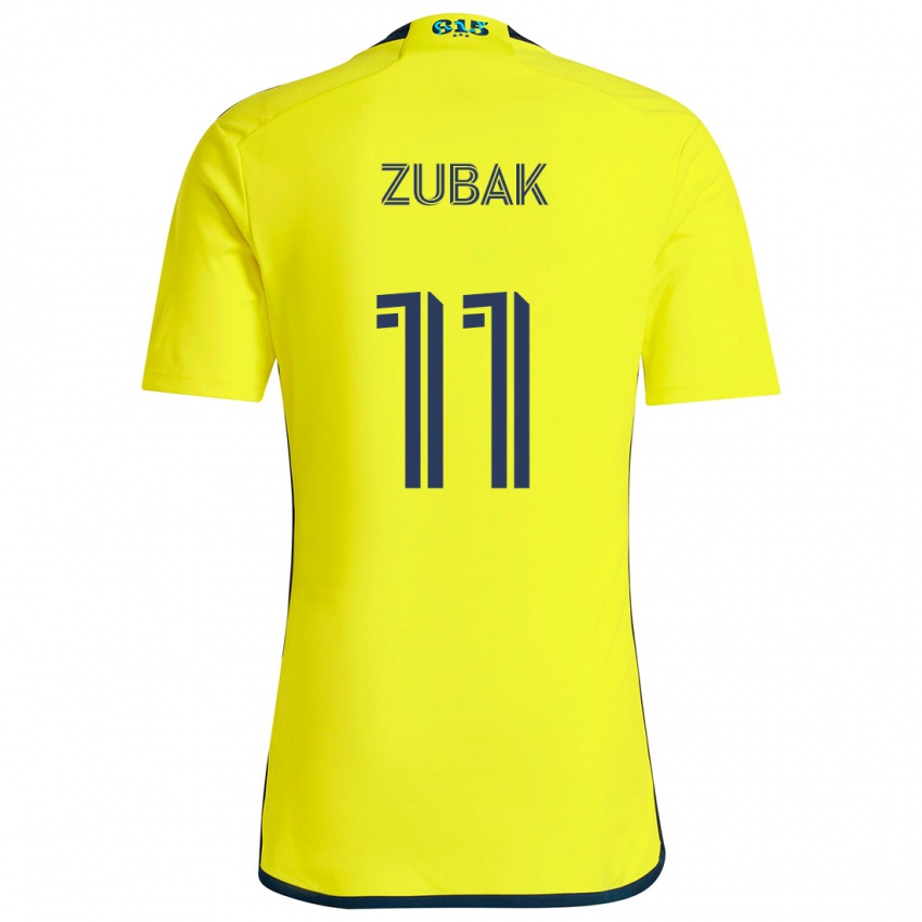 Criança Camisola Ethan Zubak #11 Amarelo Azul Principal 2024/25 Camisa Brasil